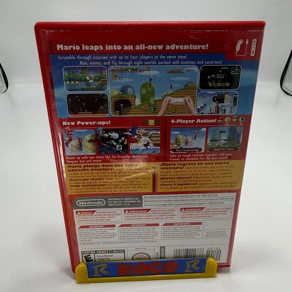 New Super Mario Bros. Wii (Nintendo Wii, 2009) Complete W/ Manual